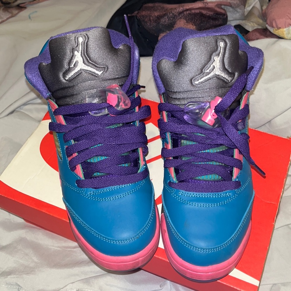 Jordan 5 GS in Teal, Purple & Pink Girls OR Boys 90's vibes